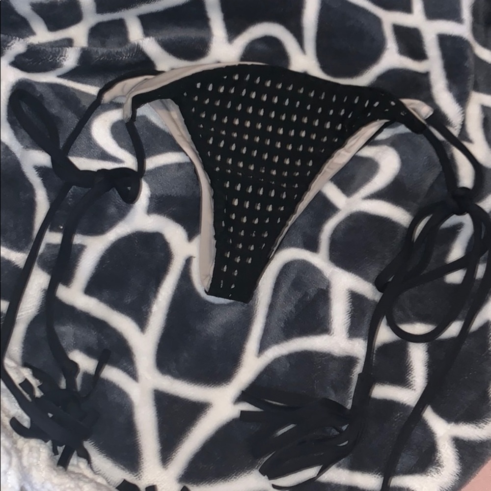Acacia Swimwear black mesh tie bottoms
